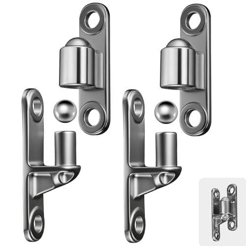 304 Stainless Steel Gate Hinges 5/8" Heavy Duty Door Hinges 600LB Capacity No Squeaking for Wall Mount Hinges for Farm Gates & Wooden Fences, 2 Pack