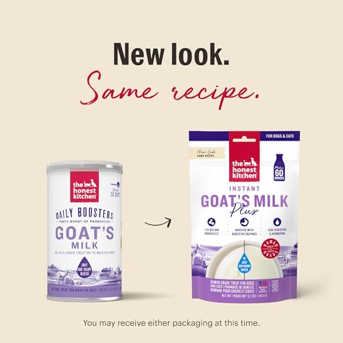 The Honest Kitchen Human Grade Instant Goat's Milk with Probiotics for Dogs and Cats, 5.2 Ounces - size: 5.2 Ounce (Pack of 1)