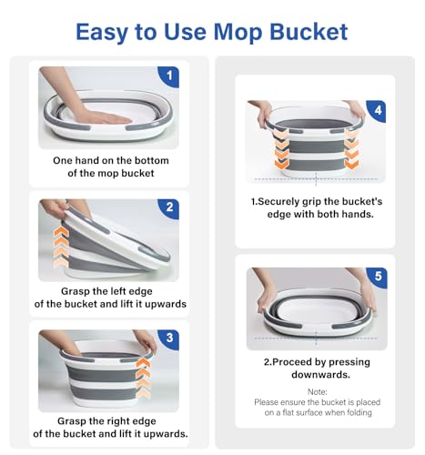 Collapsible Bucket, Upgraded 16L (4.2 Gallon) Collapsible Mop Bucket with Multi-Functional Lid, Foldable Portable Bucket Camping Beach Sand Pool Boat Fishing-Water Pot Pail-Space Saving Square - color: 16l-bucket With Lid