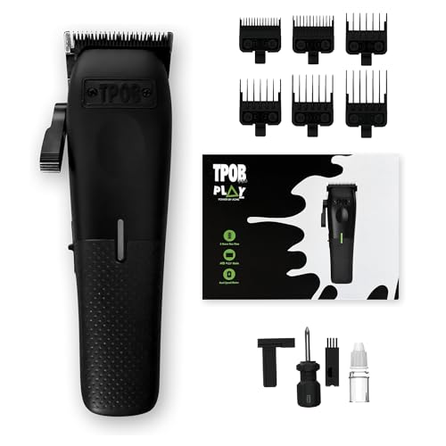 TPOB Mini Play Professional Hair Clippers Without Charge Stand (Black) - color: Black