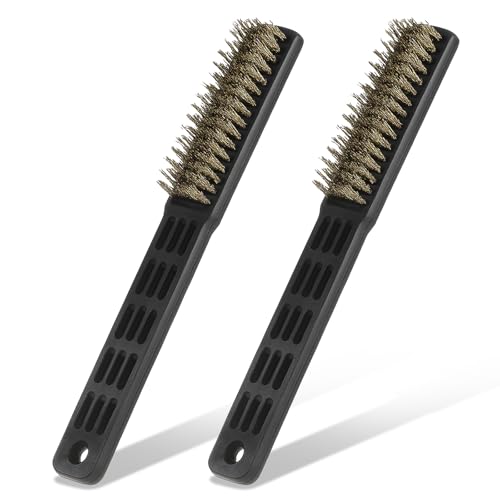 2 Pack Bowling Shoe Brushes, Heavy Duty Wire Brush Outdoor Shoe Cleaning Brushes for Bowling Shoes, Sliders, Golf Cleats and Boots Remove Dust Grit