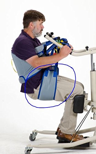 Patient Aid Sit-to-Stand Patient Lift Sling with Padded Back Support | Stand-Assist Lifting Straps | Padded Lower-Back Support | Works with Most Patient Lifts | Safe Secure Transfers