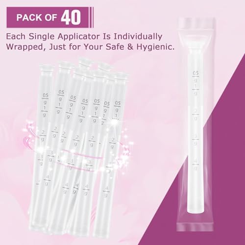 Disposable Vaginal Applicators – Updated with Dosage Markings, Individually Wrapped for Hygiene, Fits Most Lubricants, Creams & Gels, Feminine Care Essentials (120 Pack) - size: 120 Pack