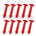 Insulated Fence Plastic Gate Handle, 10PCS Handle Heavy Duty Electric Fence Gate Handle, Red - color: Red, size: PK10