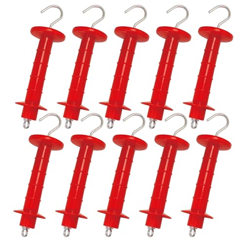 Insulated Fence Plastic Gate Handle, 10PCS Handle Heavy Duty Electric Fence Gate Handle, Red - color: Red, size: PK10