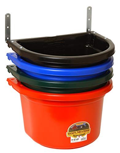 Little Giant® Plastic Fence Feeder | Pig Feeder | Clip On Fence Feeder | Mountable Feed Bucket | 20 Quarts | Black - color: Black, size: 20 Quarts