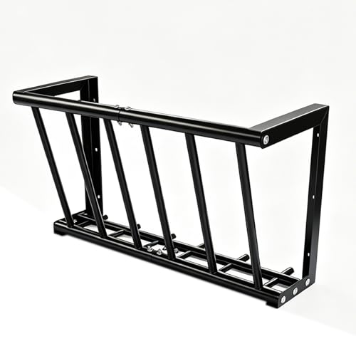 Hay Feeder Wall Mount Hay Rack, 26" Long Livestock with 16 Gallon Capacity, Carbon Steel Hay Feeder for Sheep, Goats, Horses, Indoor Outdoor Uses