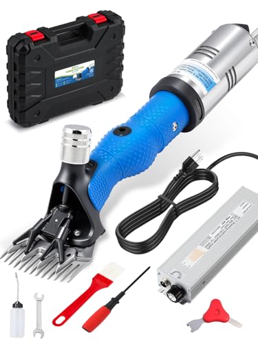 Sheep Shears Electric 850W, Infinite Speed Adjustable 2400-3000RPM | Low-Noise Operation Animal Grooming Clippers with 30V Output Transformer & Anti-Slip Rubber Grip, for Safe, Consistent Use