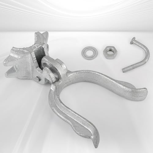 1-7/8" x 2-7/8" Chain Link Fence Gate Fork Latch | Commercial Heavy Duty - Malleable - Galvanized Gate Latch with Hole for Padlock (1-7/8" x 2-7/8") - size: 1-7/8" x 2-7/8"