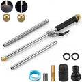 Hydro Jet High Pressure Power Washer-high pressure cleaning tool Extra Long Extendable Wand,Flexible Water Hose Universal Nozzle,Gutter Patio Car Pet Window Cleaning tool black - color: Black