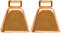 Weaver Livestock Copper-Plated Small Cow Bell, Robust Herd Tracking Loud Bell, Lightweight Goat Bells for Cow, Goat, and Sheep, 1.75” x 2.25” x 2.5” (Pack of 2) - size: 2.5x2.25x1.75 Inch (Pack of 2)