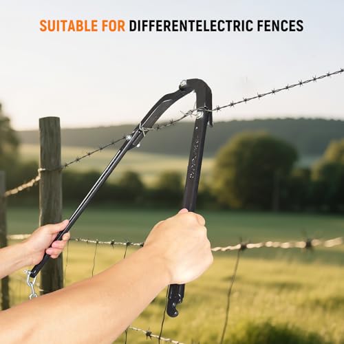 Heavy Duty Fence Fixer,Fence Wire Repair Tool,Lifetime Replacement Guarantee,Corrosion-Proof Iron Construction Designed for Electric Fences,Horse Fencing and mesh Wire Applications. (Black)