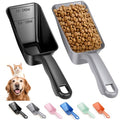 2-Pack Dog Food Scoop 1 Cup, Plastic Pet Food Measuring Scoop With Measuring Lines (1/2 & 1 Cup Markings) for Dogs, Cats, Fish, Bird（Black and Grey) - color: Black and Grey