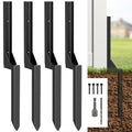 4 Pack Fence Post Repair Kit 1/8" Thickened Anchor Spike for 4x4/6x6 | 1/8" Thickened Carbon, Heavy Duty Fence Post Anchor Ground Spike, Repair Tilted, Broken 4x4/6x6 Wood Fence Post