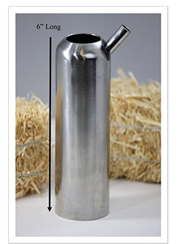 Melasty, Rubber Inflation/Liner for Cow 12.1/2" Long for Milking Machine (4 Pcs) / Stainless Steel Shell (4 Pcs) Combo!