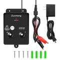 Electric Fence Energizer, Zuomeng 2-Mile 8 Acres Electric Fence Charger Powered by Battery or Power Adapter, 0.1 Joules, for Livestock, Pets, Garden & Wildlife Control