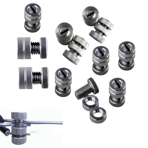Electric Fence Wire Connectors and in Line Tensioner 14 Pack Aluminum Alloy Split Bolt Clamps with Plastic Tighteners for High Tensile Agricultural Fencing Farm Livestock and Poultry
