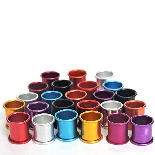 Teensery 50 Pcs Multi-Colored Aluminum Ring 8mm Bird Leg Bands for Pigeon Parrot Chicks Lovebirds Small Poultry