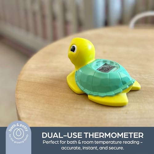 Dreambaby Baby Bath Thermometer - Turtle Water Thermometer for Bathtub | Instant Digital Water & Room Temperature - Fun Floating Turtle Toy - Helps Monitor Bath Water Temperature - color: Turtle