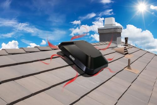 Quietcool AFR SMT ES-2.0 Roof Mount Smart Attic Fan - Up to 1950 CFM - As low as 25 Watts - Smart App Control - Thermostat and Humidistat - 20ft Power Cord - Plug-and-play - Three Speed