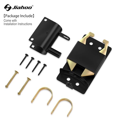 JIAHOO 2 Way Farm Gate Latch, Heavy Duty Gate Latches for Metal Tube Gates | Two-Way Lockable Livestock Gate Latch Hardware, For Cattle Gate Horse Corral, Ranches, Pastures, Pet Cage - style: Farm Gate Latch
