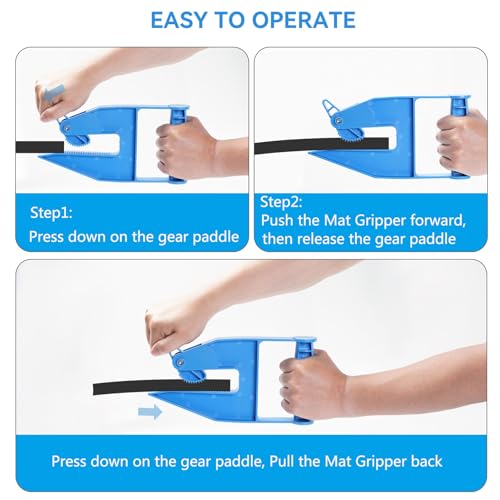 Heavy Duty Stall Mat Gripper, Pair of Mat Movers Tool for Horse Stalls Mat Handlers for Gym Mat, Trailer Mat Effortless Remover for Thick Rubber Mats in Barn,Home Saves Back and Hands
