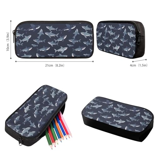 Upetstory 5 pcs/set Shark School Bag Girls Backpack and Lunch Box Pencil Case Boys Schoolbag Elementary Bookbag Kindergarten Preschool Water Bottle Sleev Book Cover Back to School Gift - color: Cool Shark