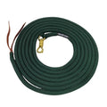 22 Foot Line Ground Training Rope - Strong Everyday Use All-Purpose Large Horse Lead Rope with Loop & Latigo Popper | 9/16" Diameter Smooth Yachting Braid, Green - color: Green