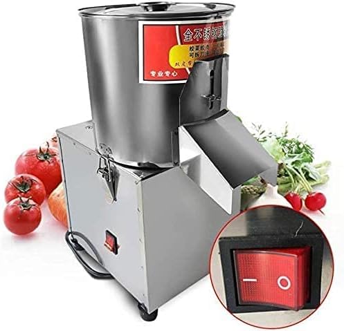 110V 600W Commercial Food Processor Machine,110volt 120kg/h, Granular Type | High Power Electric Vegetable Meat Chopper Grinder Stainless Steel Adjustable Thickness Food Slicer