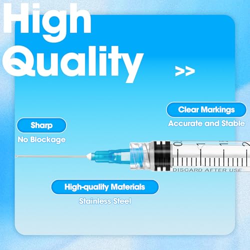 3mL/cc Disposable Luer Lock Syringe 23G 1inch for Lab Use, Individually Wrapped, Pack of 50 - style: 3ml-23G-1" (Luer Lock)