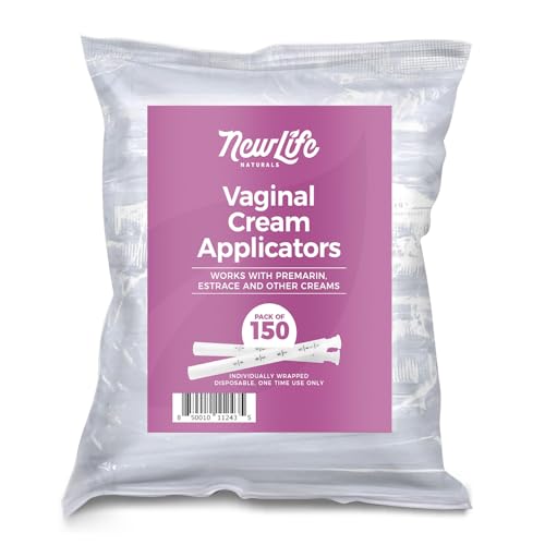 NewLife Naturals Disposable Vaginal Cream Applicators, 150 Pack | Threaded Vaginal Cream Applicators with Dosage Marks, Individually Wrapped for Gel, Lubricant, & Cream Single Use – USA Made - size: 150 Count (Pack of 1)