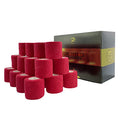 (24-Pack) 2” x 15 FT Disposable Cohesive Bandage Tattoo Grip Tape Wrap Self Adhesive Elastic Non Woven Bandage Cohesive Wrap Self Adherent Wrap for Pets and for Sports (Red) - color: Red