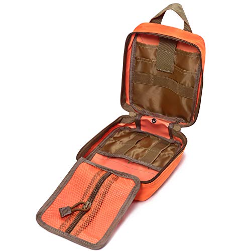 Molle Tactical Medical Pouch - Sturdy 600D Nylon Rip-Away EMT First Aid Bag (Bag Only) - color: oranged
