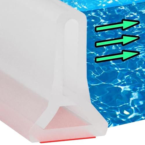 3ft/5ft/6ft/8ft10ft Collapsible Shower Threshold Water Dam Water Barrier for Shower and Water Stopper Keeps Water Inside Water Threshold for Wet and Dry Separation (3ft, Clear) - color: Clear, style: 3ft