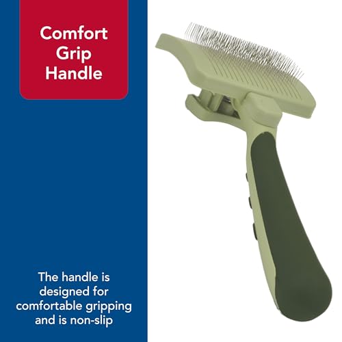 Coastal Pet Safari Dog Self-Cleaning Slicker Brush - Dog Deshedding Brush - Prevents Mats and Tangled Hair - For Dogs with Short or Long Hair - Small - 7" x 3.6" - size: Small