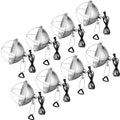 Macarrie 8 Pack Clamp Lamp Light with Aluminum Reflector, 6ft SPT-2 18awg Cord and Adjustable Stand Fixture, up to 150 Watt, E26 Socket, No Bulb (10.5 Inch) - size: 10.5 Inch