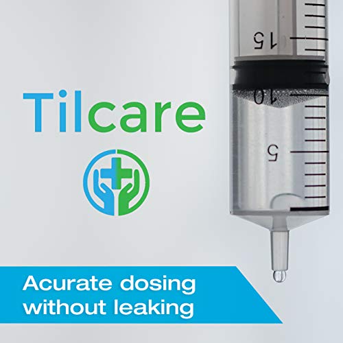 5ml Oral Dispenser Syringe Luer Slip 100 Pack by Tilcare - Sterile Plastic Medicine Droppers for Children, Pets & Adults – Latex-Free Medication Syringe Without Needle - Syringes for Glue and Epoxy - style: 5mL