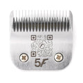 Fresh 5F Dog Grooming Blade, 1/4" (6.4 mm) Cut, Fits Andis, Oster, Wahl A5 Detachable Clippers, High-Carbon Steel with Chrome Coating, Clean Finish Blade for Short, Even Trims - size: 5F