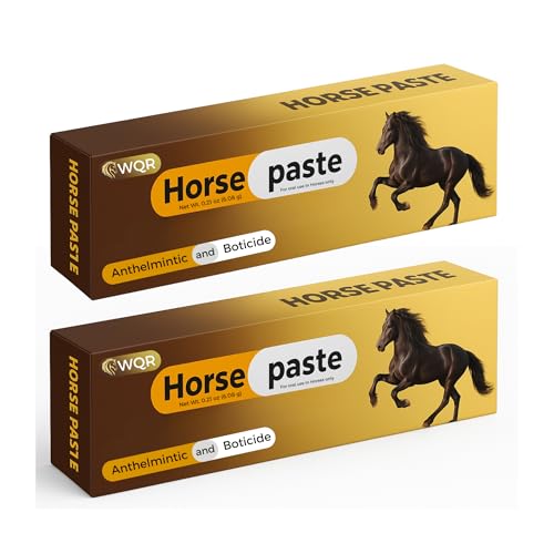 Horse Paste – Oral Syringes – 6.08g Tubes – Adjustable Weight Markings – For Horses Up to 1,250 lbs (Pack of 2)