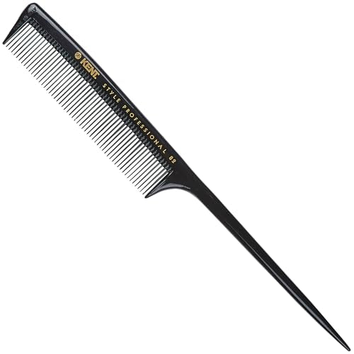 Kent SPC82 Fine Tooth Salon-Style Dressing Comb - Professional Barber Haircut Comb for Styling and Teasing - Quality Barber Supplies - Saw-cut Handmade in England - size: SPC82