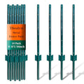 3ft Fence Posts, Pack of 10 - Sturdy Metal U-Posts & Step-in Stakes | No Digging Poles for Garden Wire Fencing and Yard Signs (Fits 2-ft Fence Mesh) - size: 3 Feet