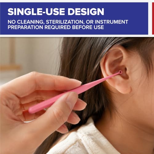 Disposable Ear Curettes, Ear Wax Removal Tool - Green 4mm Round Tip, Individually Packed, 50pcs - color: Green - 4 Mm - Round Tip