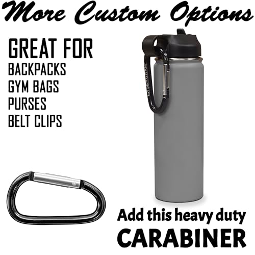 LaserGram Personalized 20oz Water Bottle, Horse (Gray) | Engraved Gift, Vacuum Insulated Stainless Steel, Flip-Top Straw Lid, Laser Engraved With Your Name - color: Gray, size: 20 Ounces