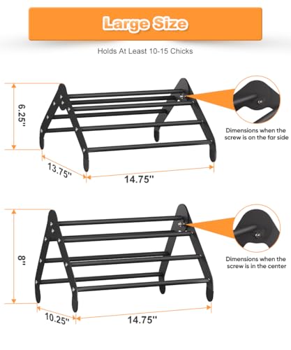 Koutemie Adjustable Chicken Perch for Coop, Small | Chick Roosting Bars for Chickens in Coop and Brooder, Baby Chicks Toys Training Supplies for Bird Parrot Hens Macaw