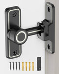 Heavy Duty Gate Latches 90 Degree Right Angle Barn Door Lock, Anti-Theft Sliding Door Lock Latch for Wooden Fence Garden Bathroom Outdoor Garage Window Include Screw (Luminous Black) | Anti-Theft Sliding Door Lock Latch for Wooden Fence, Garden, Bathroom,