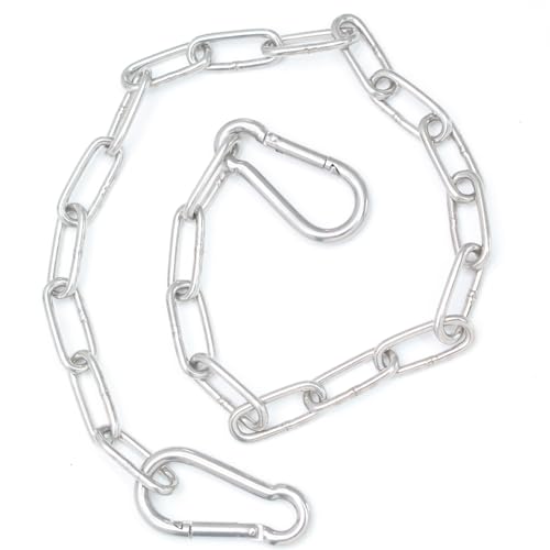 Biaungdo 20 Inch Gate Chain Lock, Chain Link Lock | Fence Gate Latch with Carabiner, Stainless Steel Chain Link Gate Lock for Outdoor Fence, Livestock Gate, Yard