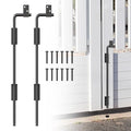 36" Heavy Duty Cane Bolt Gate Drop Rod with Upgraded Design, Square Drop Rod Kit for Double Gate Wood PVC Vinyl Metal Yard Gate Latch-2 Pack - size: 36 Inch-2 Pack