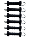 6-Piece Plastic Electric Fence Gate Handle Insulators, Gate Connectors, Electric Fence Wire Handles, Heavy-Duty Electric Fence Insulators with Spring-Loaded Gate Handles