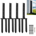 4 Pcs 30“ Tall Fence Post Repair Kit | Heavy-Duty Serrated Design Fence Post Repair Piles|specifically designed to repair tilted|broken|wobbly wooden fences - size: 4 Pcs