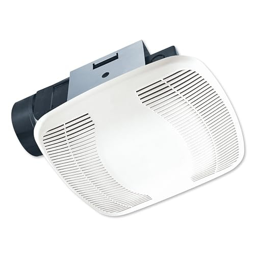 Air King 90 CFM 3.0 Sones Ceiling Mounted Snap-In Installation Bathroom Exhaust Fan, BFQ90 - color: White